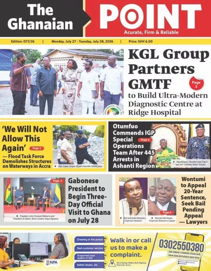 Newspaper Headlines Monday - 27/07/26