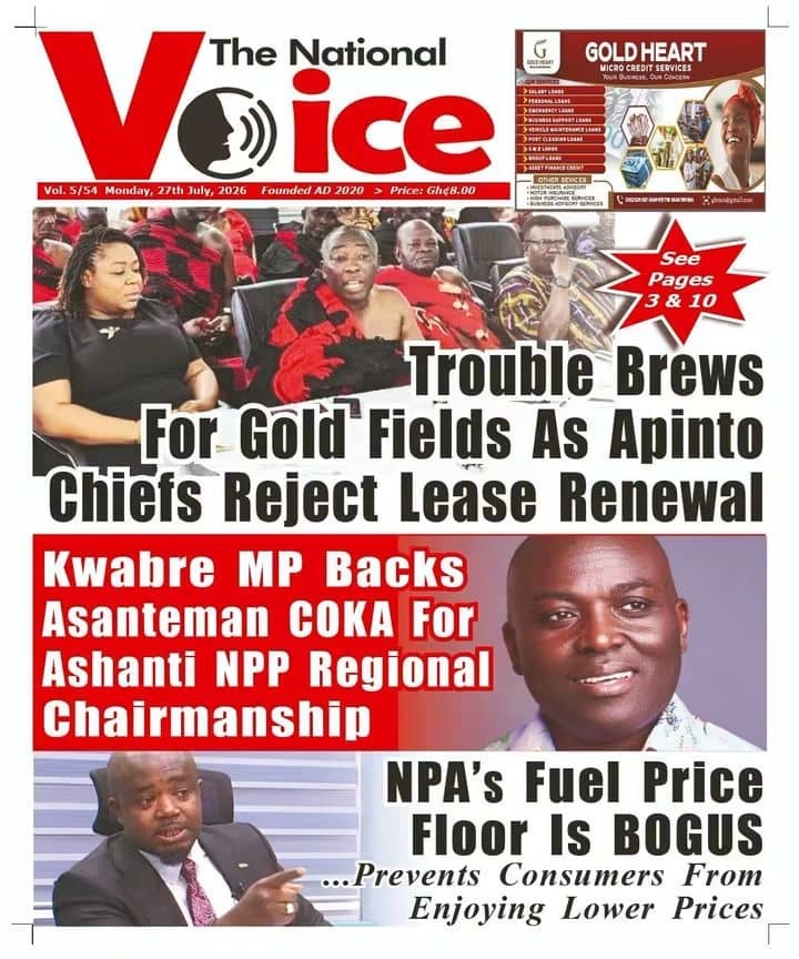 Newspaper Headlines Monday - 27/07/26