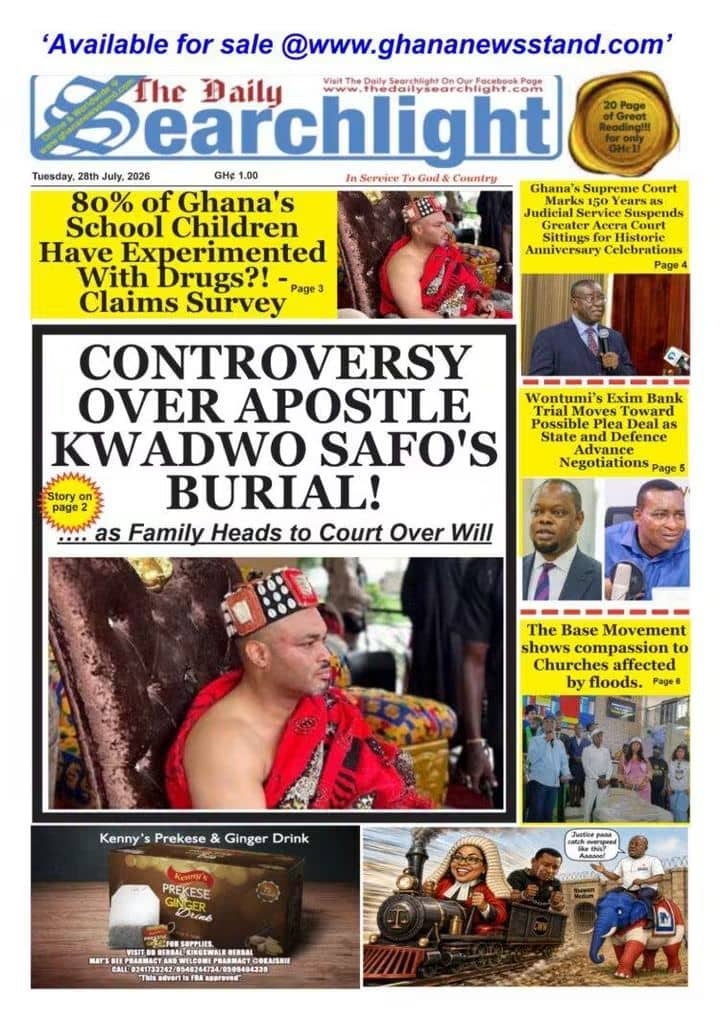 Newspaper Headlines Tuesday - 28/07/26