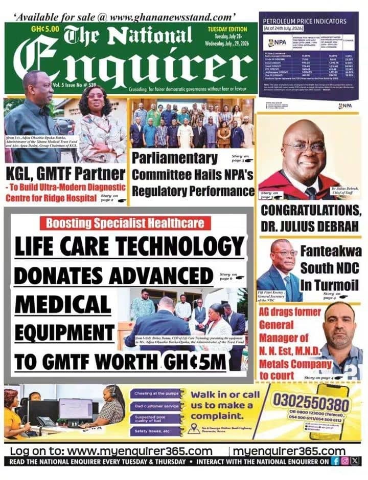 Newspaper Headlines Tuesday - 28/07/26