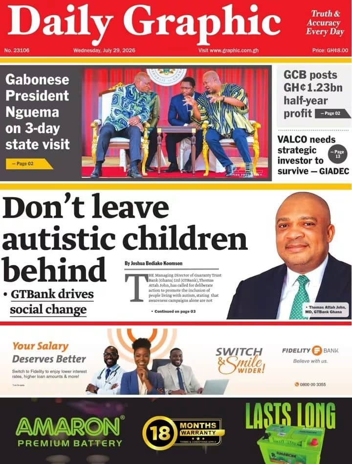 Newspaper Headlines - Wednesday 29/07/26