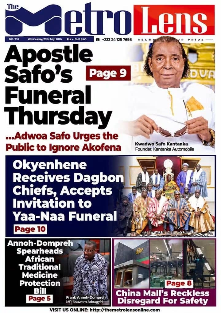Newspaper Headlines - Wednesday 29/07/26