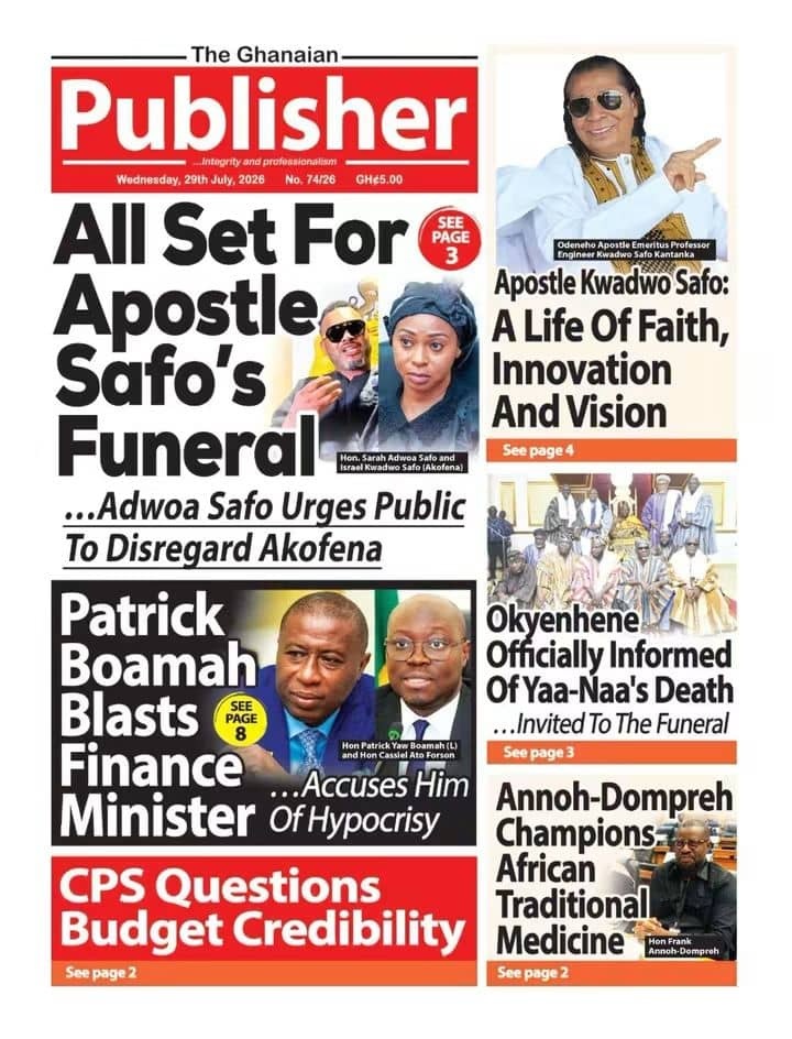 Newspaper Headlines - Wednesday 29/07/26