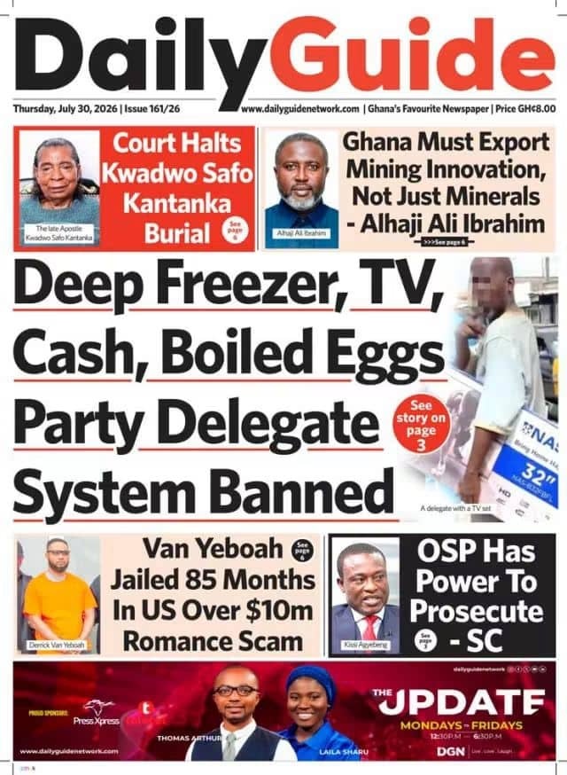 Newspaper Headlines - Thursday, 30/07/26