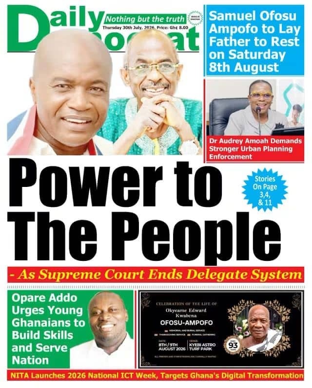 Newspaper Headlines - Thursday, 30/07/26