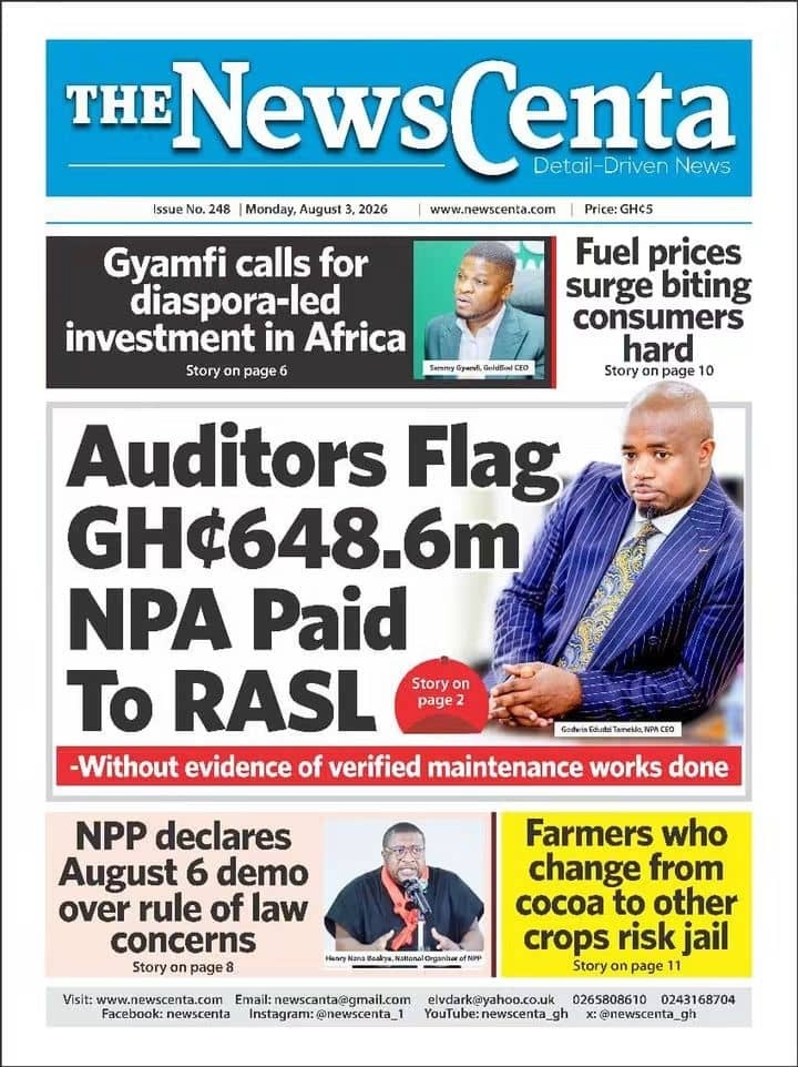 Newspaper Headlines - Monday, 03/08/26