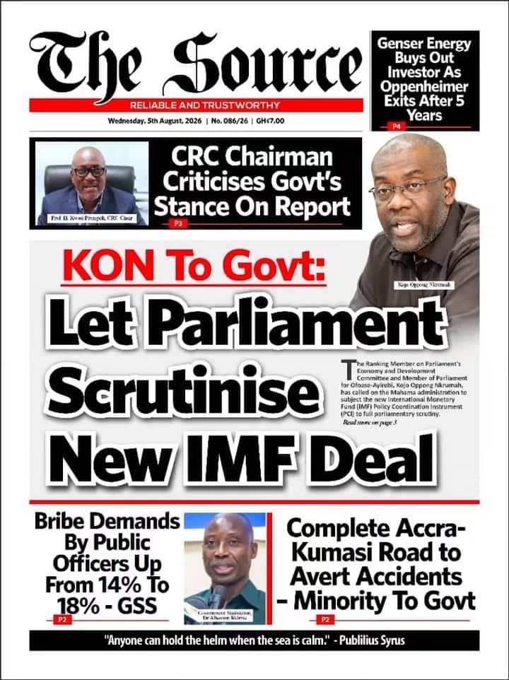 Newspaper Headlines - Wednesday, 05/08/26