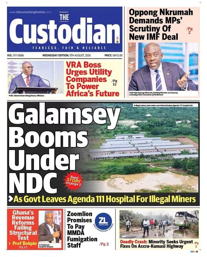 Newspaper Headlines - Wednesday, 05/08/26