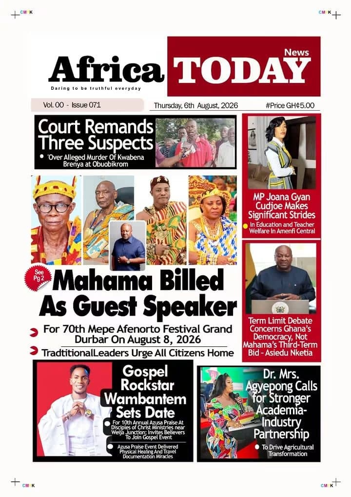 Newspaper Headlines - Thursday, 06/08/26
