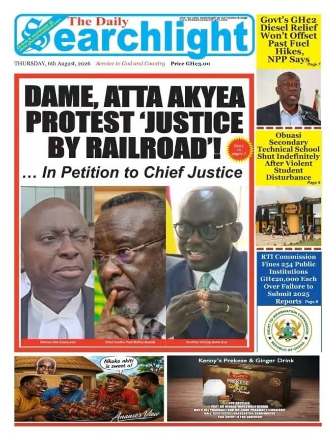 Newspaper Headlines - Thursday, 06/08/26