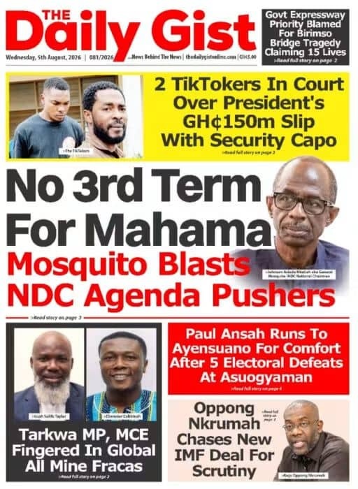 Newspaper Headlines - Thursday, 06/08/26