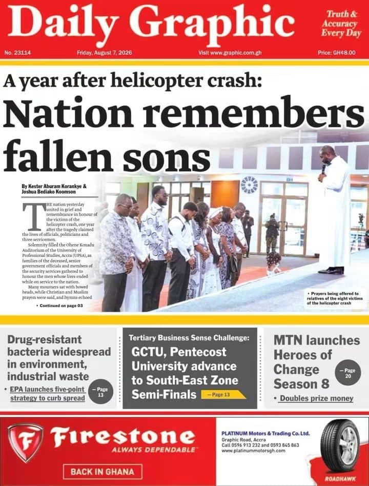 Newspaper Headlines - Friday, 07/08/26
