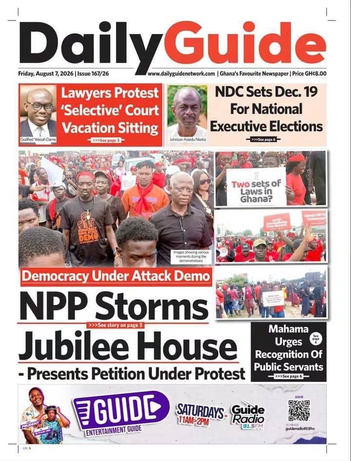 Newspaper Headlines - Friday, 07/08/26