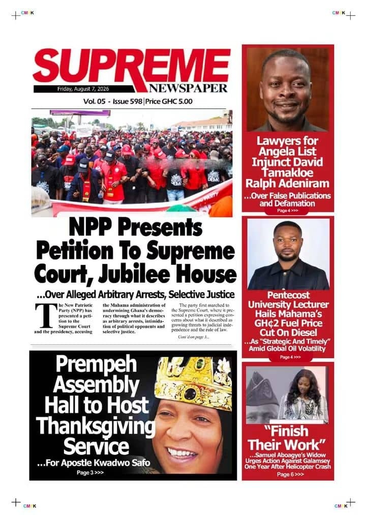 Newspaper Headlines - Friday, 07/08/26