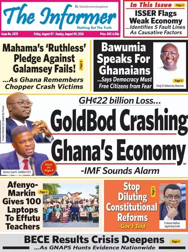 Newspaper Headlines - Friday, 07/08/26