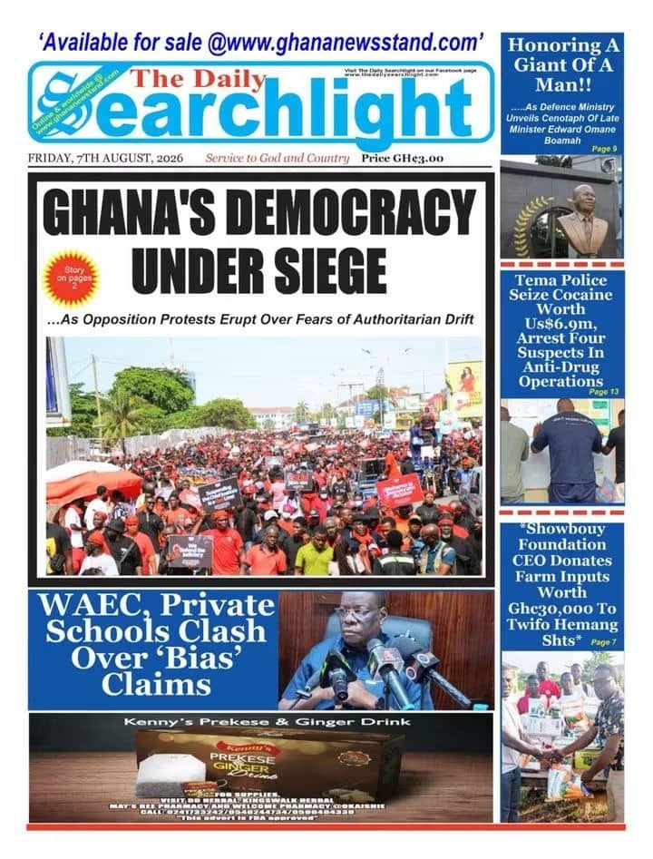 Newspaper Headlines - Friday, 07/08/26