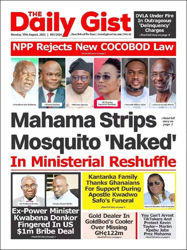 Newspaper Headlines - Monday, 10/08/26