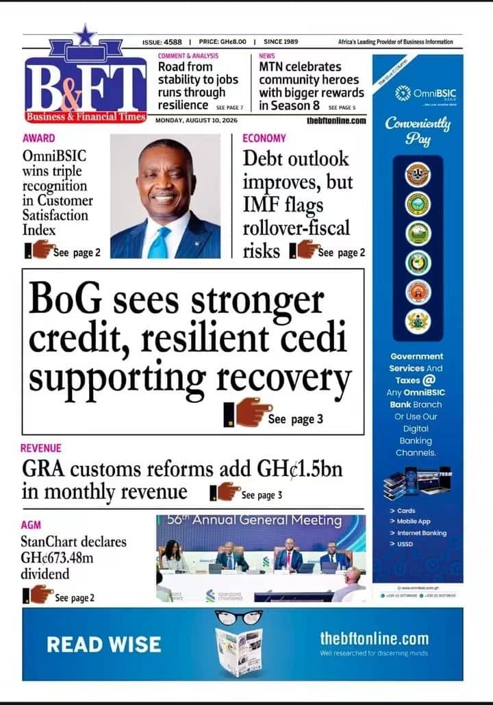 Newspaper Headlines - Monday, 10/08/26