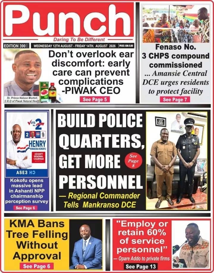Newspaper Headlines - Wednesday, 12/08/26
