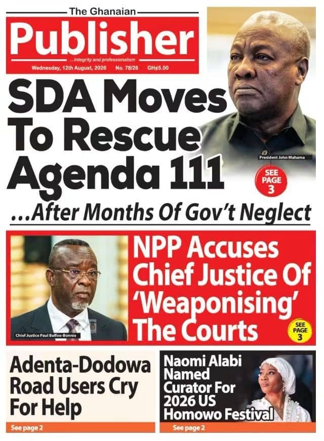Newspaper Headlines - Wednesday, 12/08/26