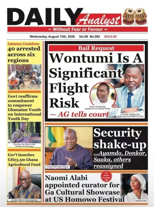 Newspaper Headlines - Wednesday, 12/08/26