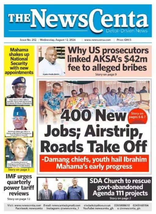 Newspaper Headlines - Wednesday, 12/08/26