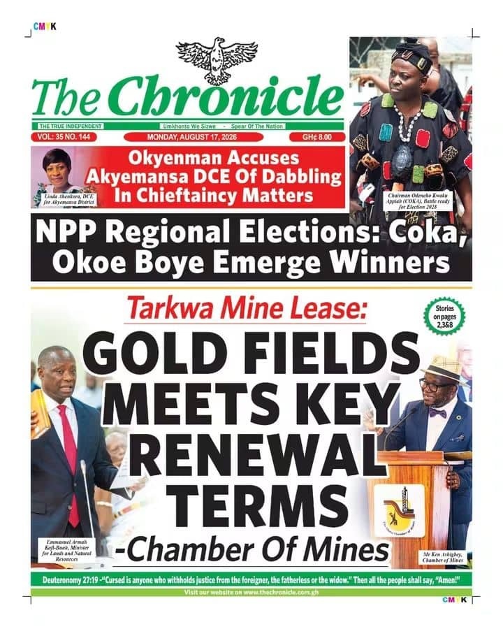 Newspaper Headlines - Monday, 17/08/26