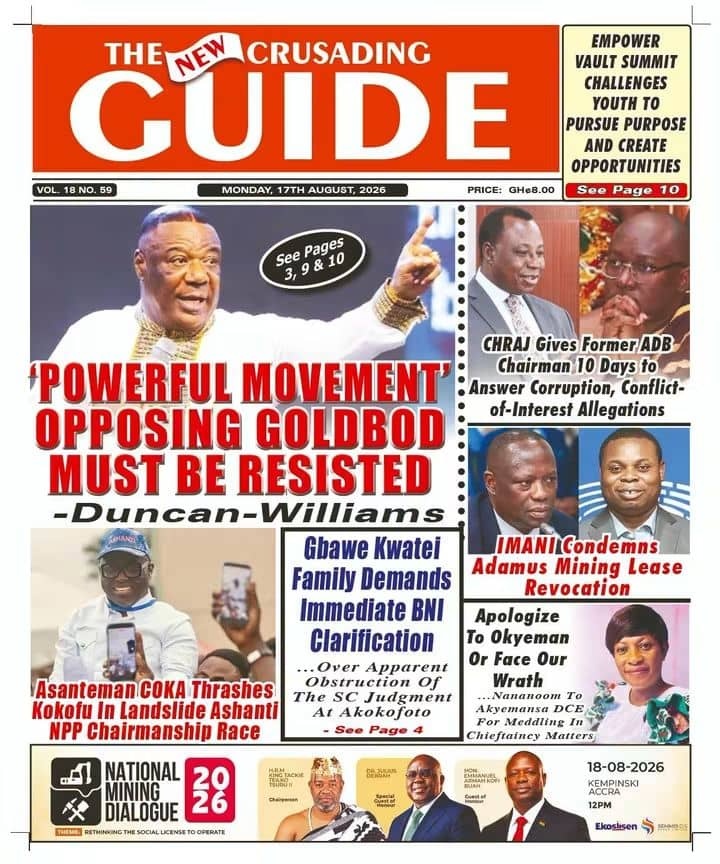 Newspaper Headlines - Monday, 17/08/26