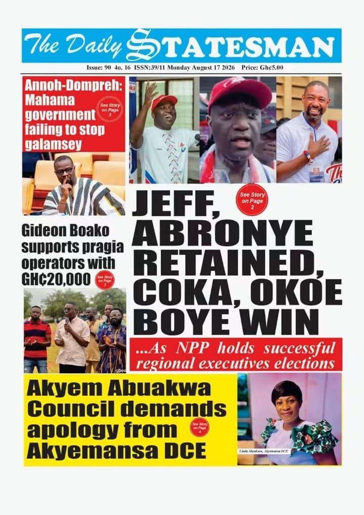 Newspaper Headlines - Monday, 17/08/26