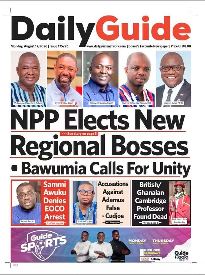 Newspaper Headlines - Monday, 17/08/26