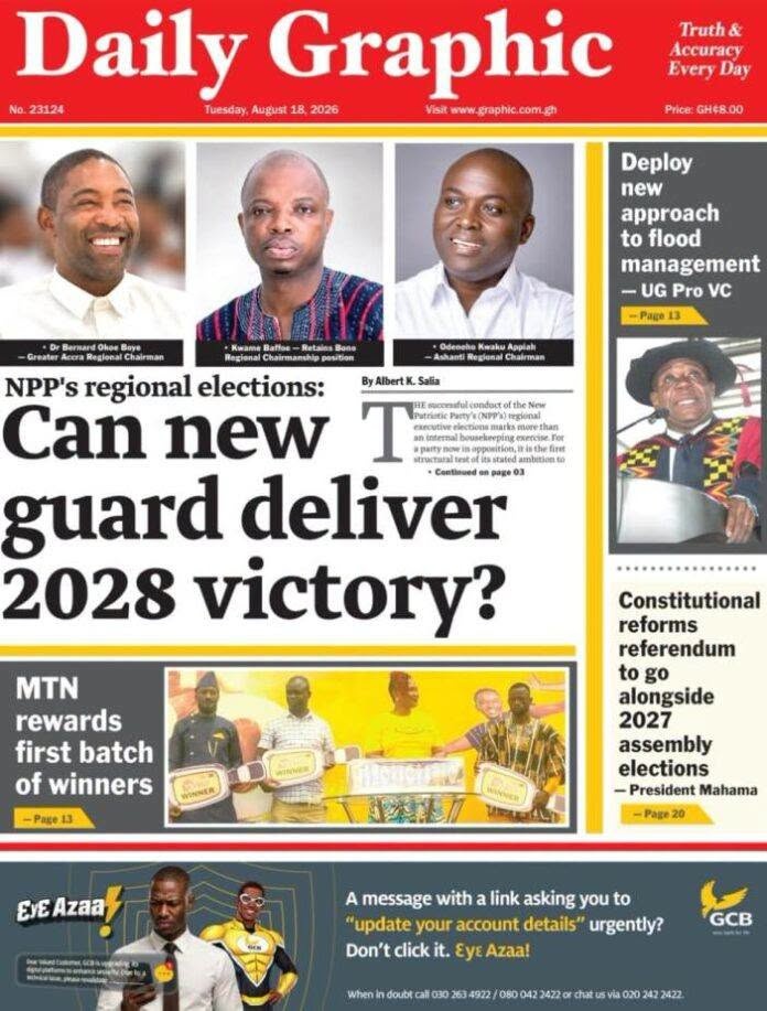 Newspaper Headlines - Tuesday, 18/08/26