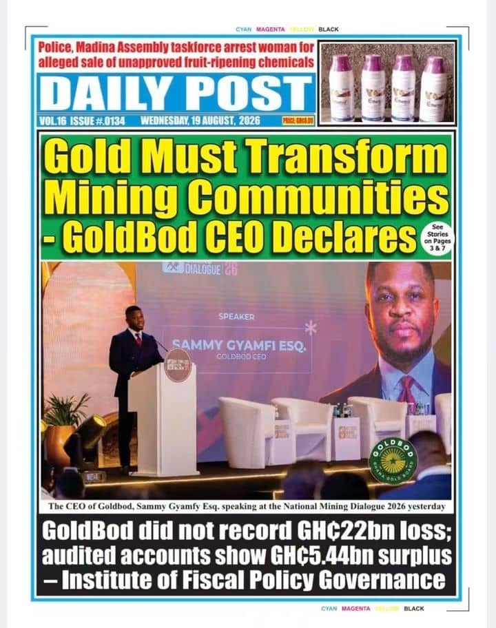 Newspaper Headlines - Wednesday, 19/08/26
