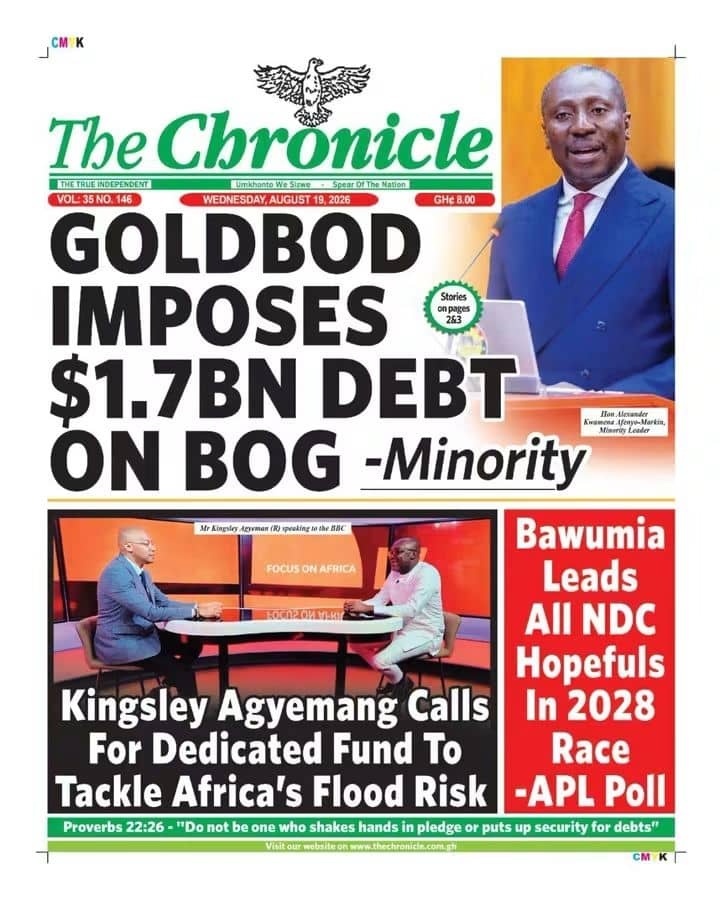 Newspaper Headlines - Wednesday, 19/08/26