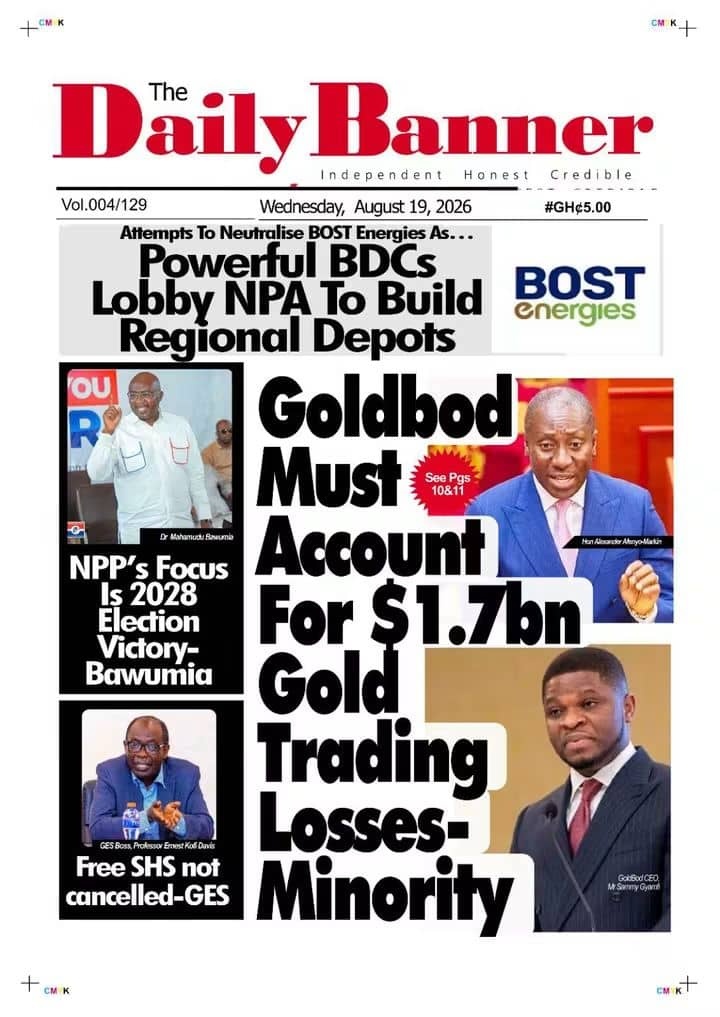 Newspaper Headlines - Wednesday, 19/08/26