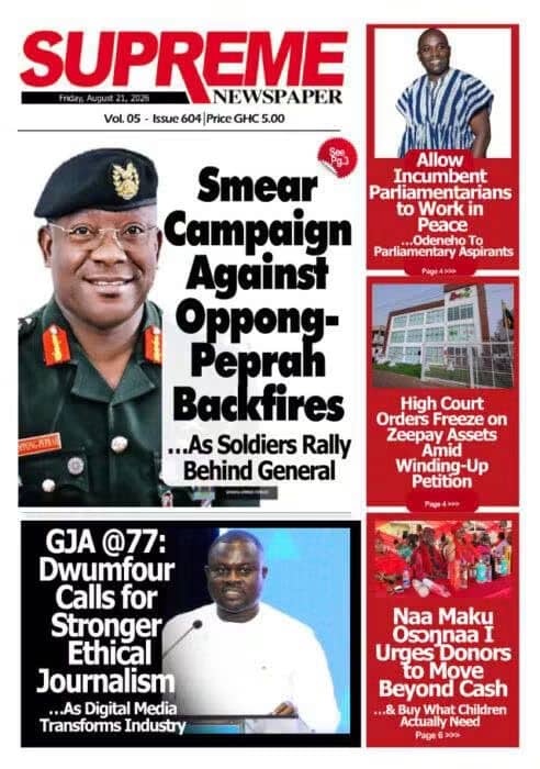 Newspaper Headlines - Friday, 21/08/26