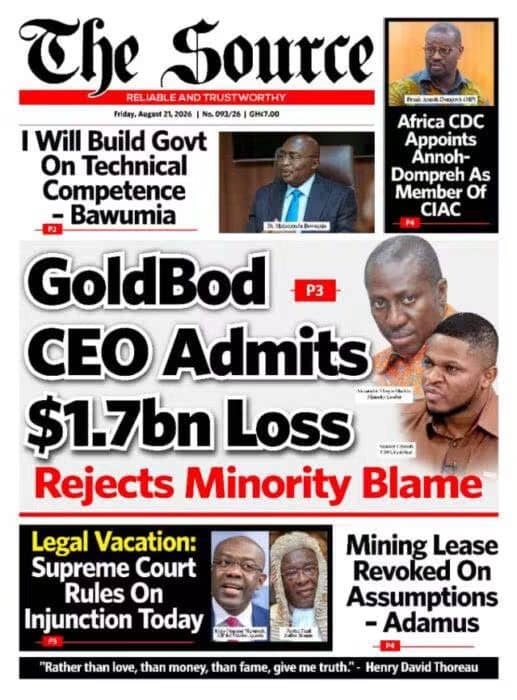 Newspaper Headlines - Friday, 21/08/26