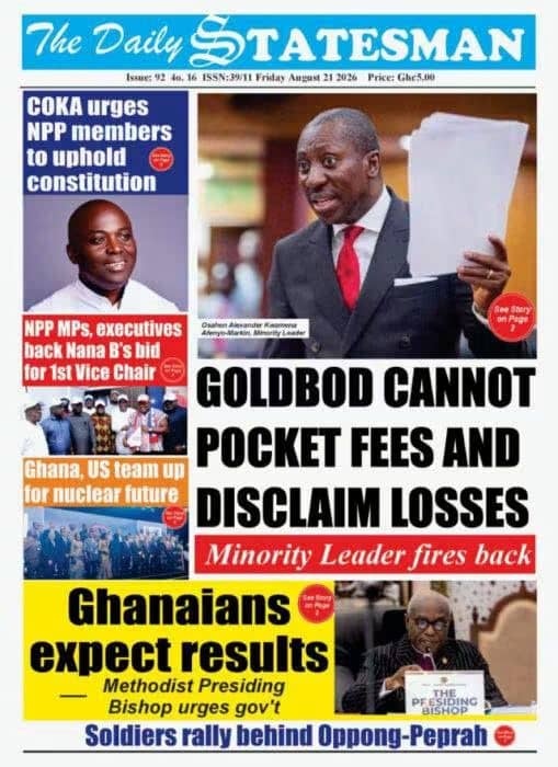 Newspaper Headlines - Friday, 21/08/26
