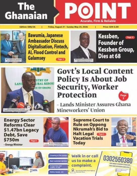 Newspaper Headlines - Friday, 21/08/26