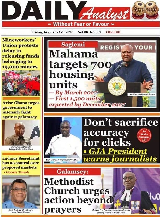 Newspaper Headlines - Friday, 21/08/26