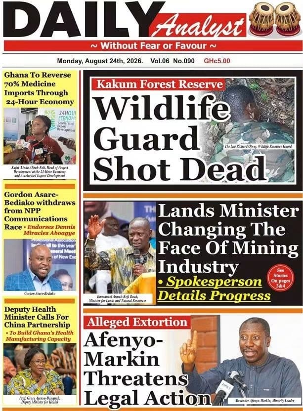 Newspaper Headlines - Monday, 24/08/26
