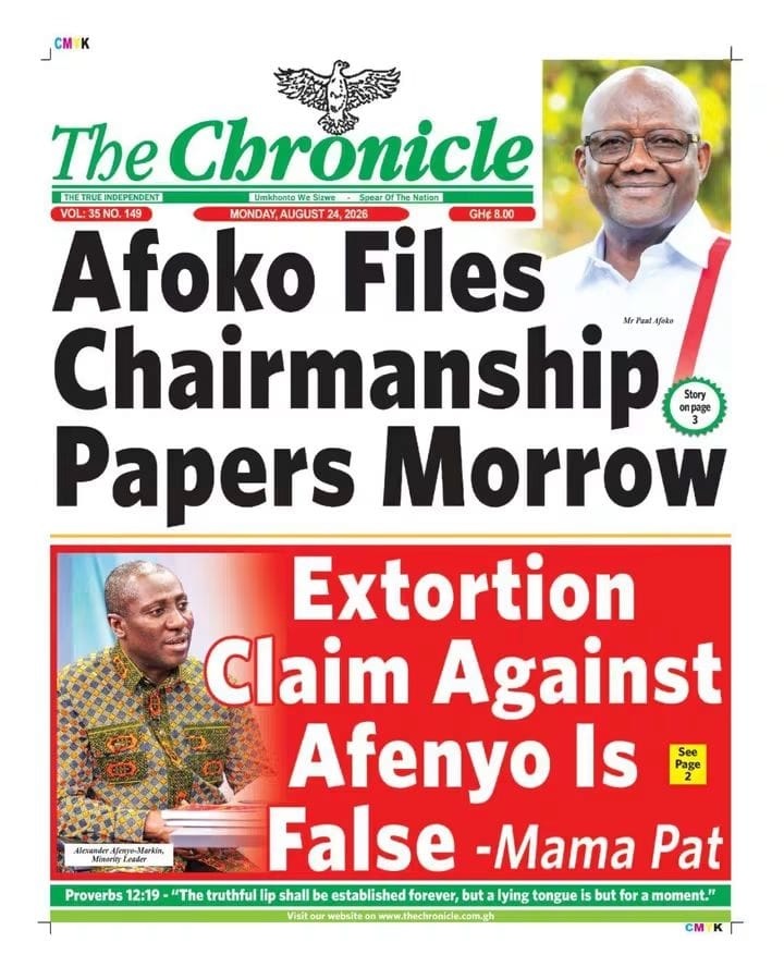 Newspaper Headlines - Monday, 24/08/26