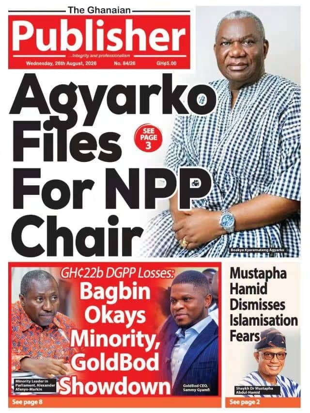 Newspaper Headlines - Wednesday, 26/08/26