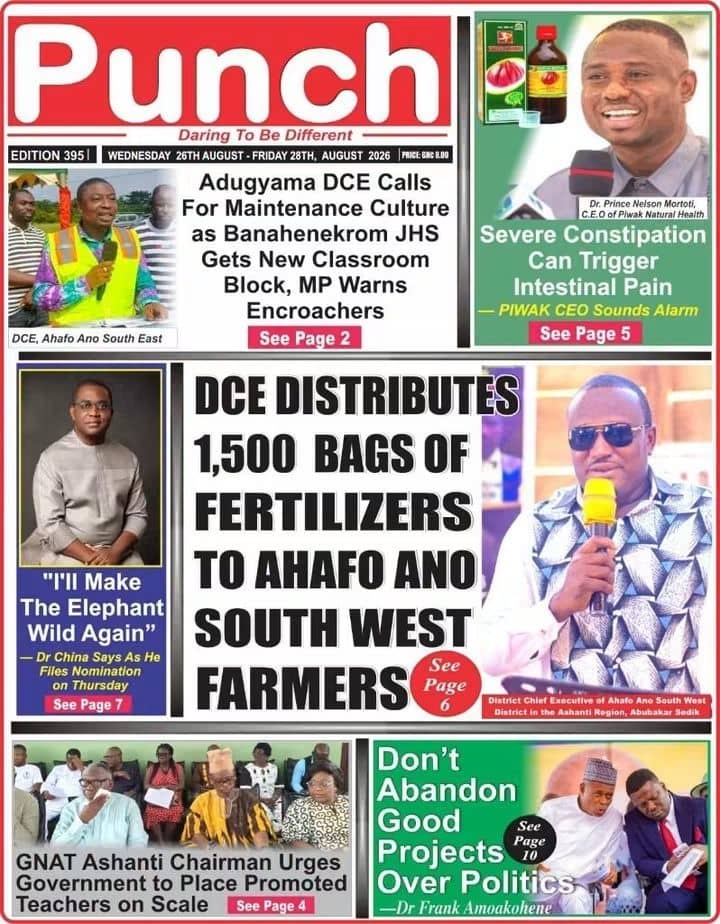 Newspaper Headlines - Wednesday, 26/08/26