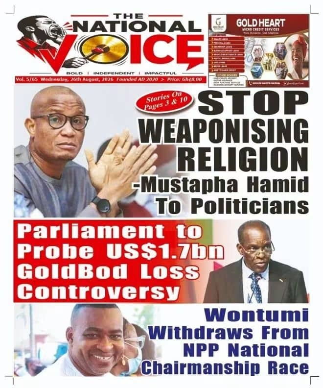 Newspaper Headlines - Wednesday, 26/08/26