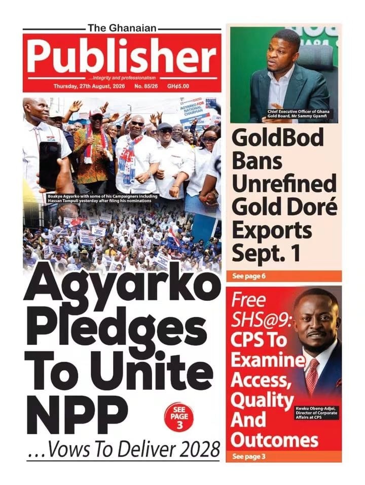 Newspaper Headlines - Wednesday, 27/08/26