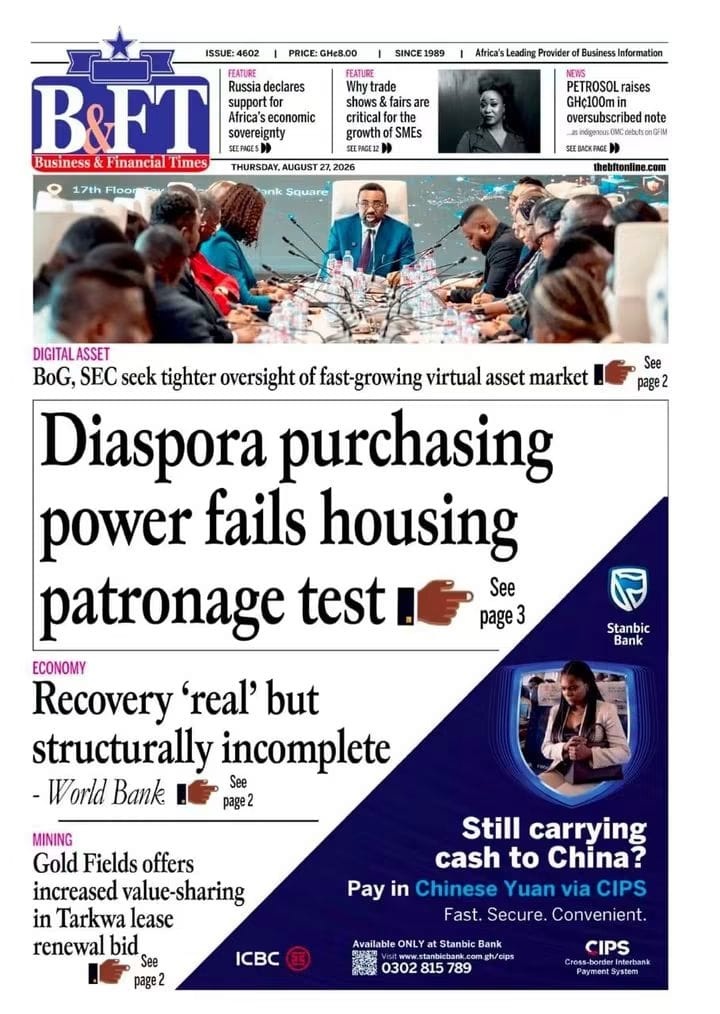 Newspaper Headlines - Wednesday, 27/08/26