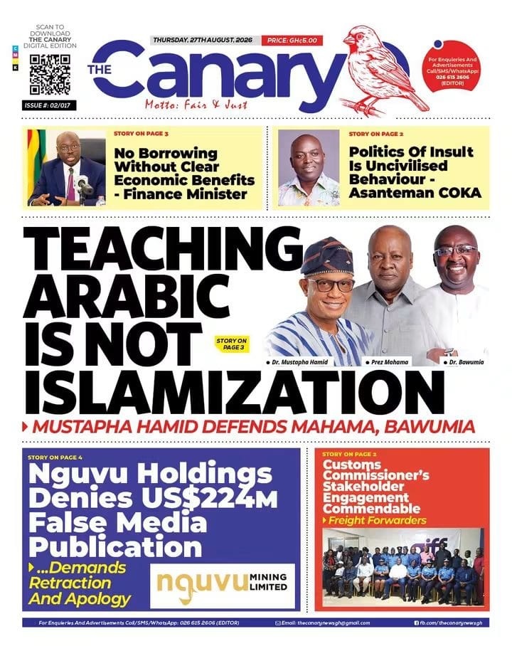 Newspaper Headlines - Wednesday, 27/08/26