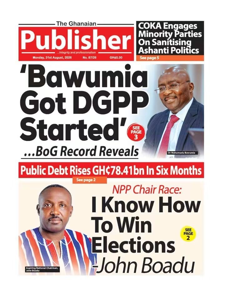 Newspaper Headlines - Monday,31/08/26