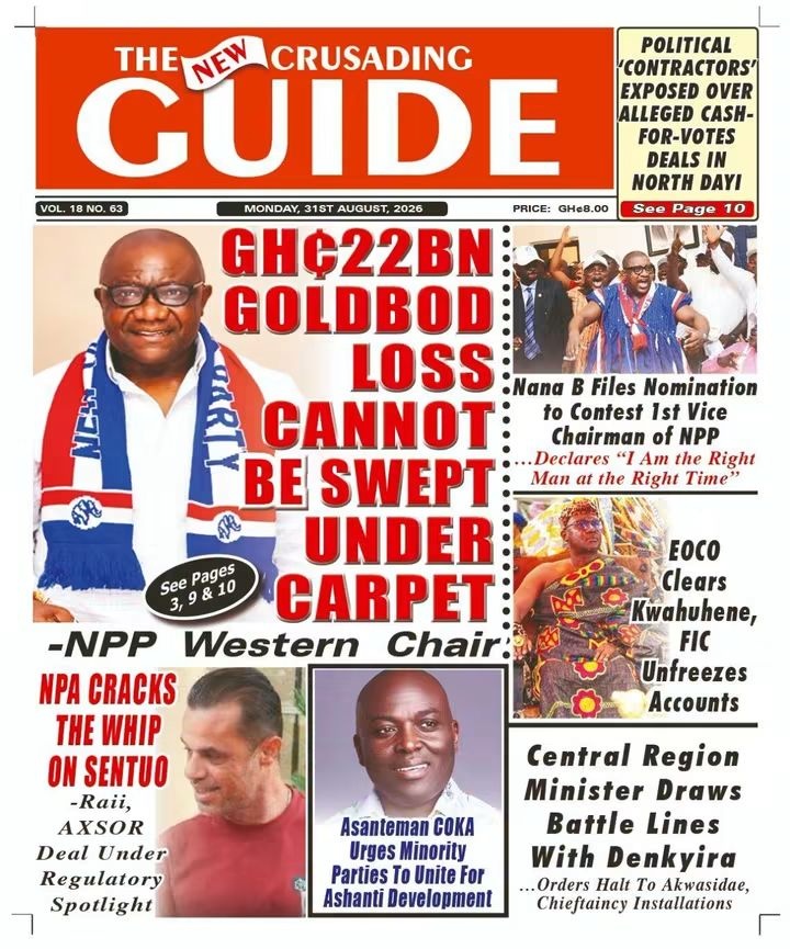 Newspaper Headlines - Monday,31/08/26