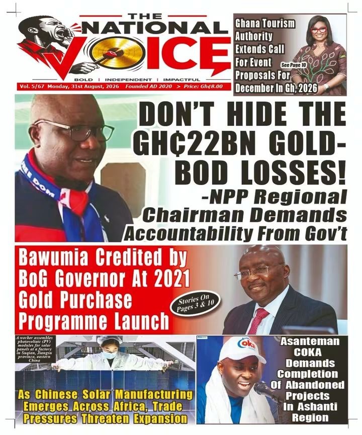 Newspaper Headlines - Monday,31/08/26